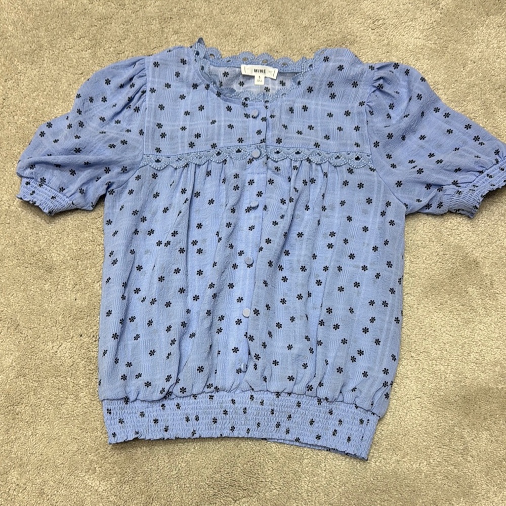 Blue Floral Top